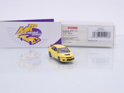 Preview: Micro City / Herpa 87MC000004 # Mitsubishi Lancer Evo 9 Baujahr 2005 " gelb " 1:87