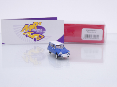 Preview: Herpa 038959-002 # Citroen Ami 6 Break Kombi " dunkelblau-weiß " 1:87