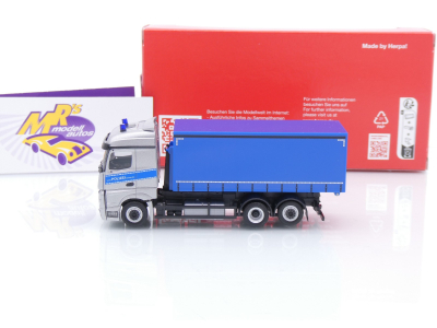 Preview: Herpa 098427 # Mercedes Actros Wechsellader-LKW " Polizei Meck-Vorpommern " 1:87