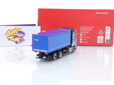 Preview: Herpa 098427 # Mercedes Actros Wechsellader-LKW " Polizei Meck-Vorpommern " 1:87