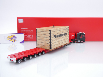 Preview: Herpa 319201 # Mercedes-Benz Actros SLT Schwerlast-Sattelzug " Mammoet " 1:87