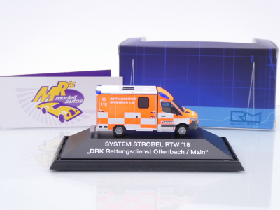 Preview: Rietze 76140 # Mercedes-Benz Strobel RTW " DRK Rettungsdienst Offenbach " 1:87