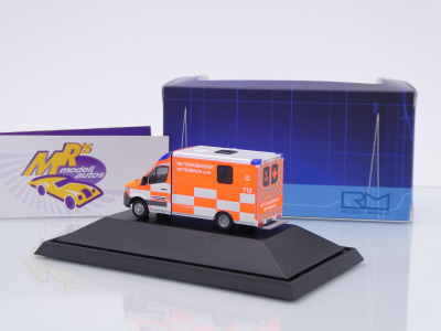 Preview: Rietze 76140 # Mercedes-Benz Strobel RTW " DRK Rettungsdienst Offenbach " 1:87