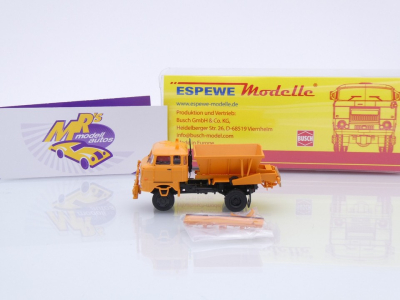 Preview: Busch / Espewe 95286 # IFA W50 LA D035 Winterdienst Schneeschild " orange " 1:87