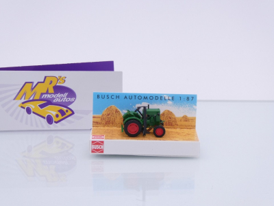 Preview: Busch 54103 # Deutz F1M 414 Traktor mit Mähbalken " dunkelgrün " 1:87