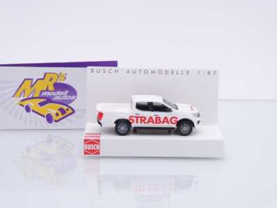 Preview: Busch 53731 # Nissan Navara Pick-Up " STRABAG Bauunternehmen " 1:87