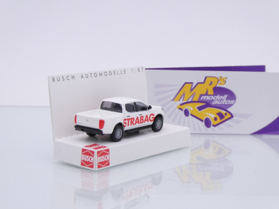 Preview: Busch 53731 # Nissan Navara Pick-Up " STRABAG Bauunternehmen " 1:87