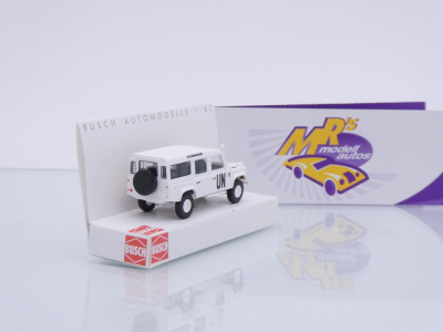 Preview: Busch 50331 # Land Rover Defender 110 Einsatzwagen " UN United Nations " 1:87