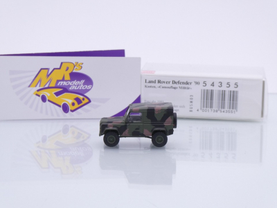 Preview: Busch 54355 # Land Rover Defender 90 Kasten " Camouflage Militär " 1:87