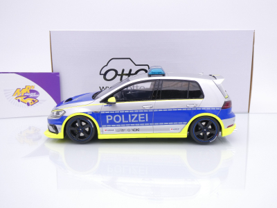 Preview: Ottomobile OT1117 # VW Golf VII R Oettinger Baujahr 2018 " Polizei BRD " 1:18