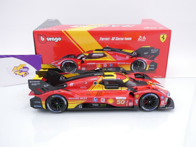 Preview: Bburago 18-16303 # Ferrari 499P Hyper LMH #50 Winner 24h Le Mans 2024 " AF Corse " 1:18