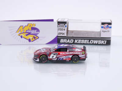 Preview: Lionel Racing CX62465SALBW # Ford Mustang Dark Horse NASCAR 2024 " Brad Keselowski - BuildSubmarines.com Salutes / Patriotic " Chrom Startnummer " " 1:64