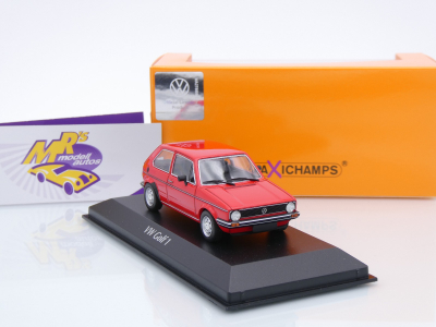 Maxichamps 940055161 # Volkswagen VW Golf 1 Baujahr 1980 " rot " 1:43