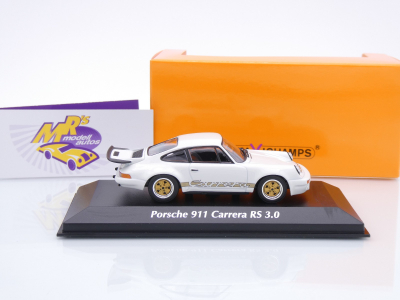 Preview: Maxichamps 940063120 # Porsche 911 Carrera RS 3.0 Baujahr 1974 " weiß " 1:43