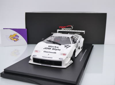 Top Speed TS0600 # Lamborghini Countach LB-Works " Tokyo Auto Salon 2024 " 1:18