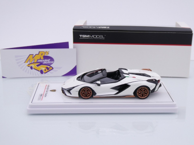 Preview: TSM Models 430832 # Lamborghini Sian Roadster Baujahr 2020 " Bianco Asopo " 1:43