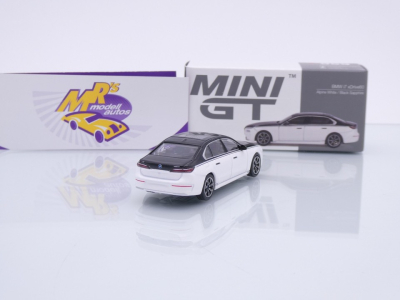 Preview: TSM MINI GT MGT00959-L # BMW i7 xDrive60 LHD " weiß-schwarz White / Black " 1:64