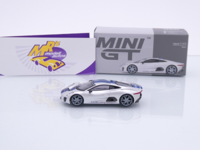 Preview: TSM MINI GT MGT00960-L # Jaguar C-X75 LHD " silbermetallic-blau / Silver " 1:64