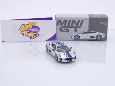 Preview: TSM MINI GT MGT00960-L # Jaguar C-X75 LHD " silbermetallic-blau / Silver " 1:64