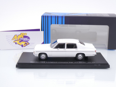 Preview: Autocult Avenue 60130 # Opel Admiral B Schrägheck Limousine ZDF-Coupe Baujahr 1972 " weiß " 1:43