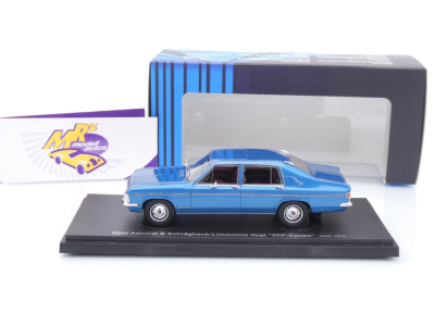 Preview: Autocult Avenue 60131 # Opel Admiral B Schrägheck Limousine ZDF-Coupe Baujahr 1972 " blaumetallic " 1:43