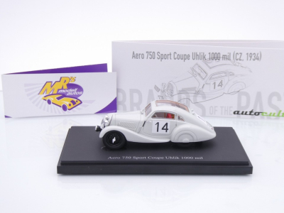 Preview: Autocult 02033 # Aero 750 Sport Coupe Uhlik 1000 mil. Baujahr 1934 " hellgrau " 1:43