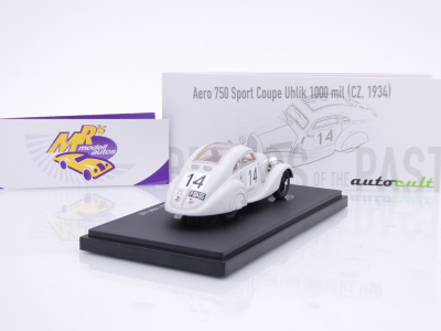 Preview: Autocult 02033 # Aero 750 Sport Coupe Uhlik 1000 mil. Baujahr 1934 " hellgrau " 1:43