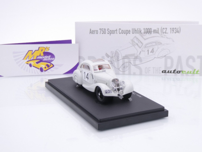 Preview: Autocult 02033 # Aero 750 Sport Coupe Uhlik 1000 mil. Baujahr 1934 " hellgrau " 1:43