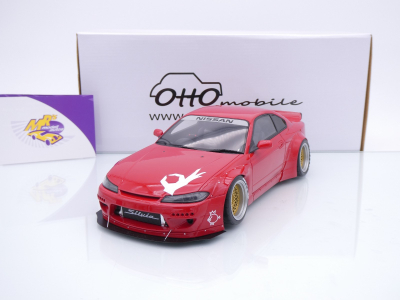 Ottomobile OT1115 # Rocket Bunny Nissan Silvia S15 Baujahr 2014 " rot  " 1:18