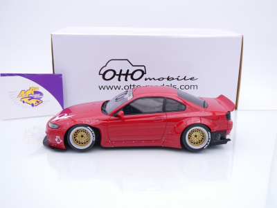 Preview: Ottomobile OT1115 # Rocket Bunny Nissan Silvia S15 Baujahr 2014 " rot  " 1:18