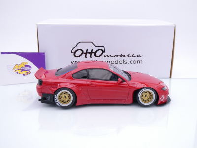 Preview: Ottomobile OT1115 # Rocket Bunny Nissan Silvia S15 Baujahr 2014 " rot  " 1:18