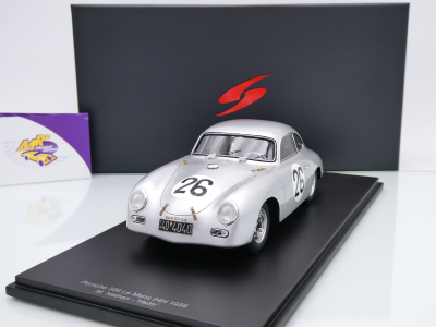 Spark 18S676 # Porsche 356 Carrera 1500 GT #26 24h Le Mans 1956 " Nathan " 1:18