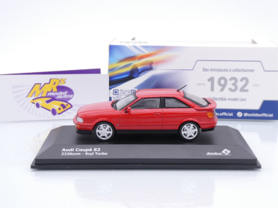 Preview: Solido S4312201 # Audi S2 Turbo Coupe Baujahr 1992 " tangorot " 1:43