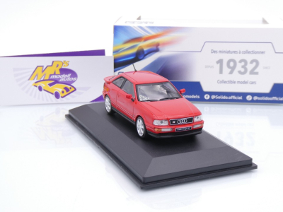 Preview: Solido S4312201 # Audi S2 Turbo Coupe Baujahr 1992 " tangorot " 1:43