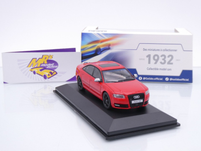 Preview: Solido S4313304 # Audi S8 D3 V10 Limousine Baujahr 2002 " tangorot " 1:43