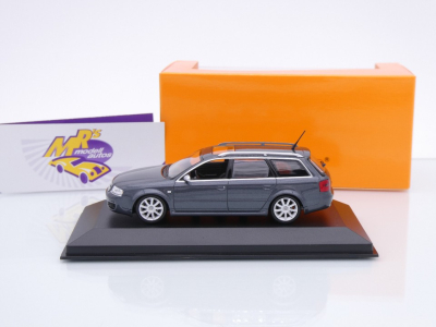 Preview: Maxichamps 940011711 # Audi RS6 Avant Baujahr 2002 " dunkelgraumetallic " 1:43