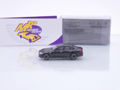 Preview: Minichamps 87028008 # BMW M5 Limousine Baujahr 2018 " dunkelgraumetallic " 1:87