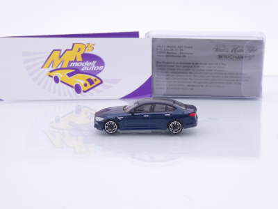 Preview: Minichamps 87028006 # BMW M5 Limousine Baujahr 2018 " dunkelblaumetallic " 1:87