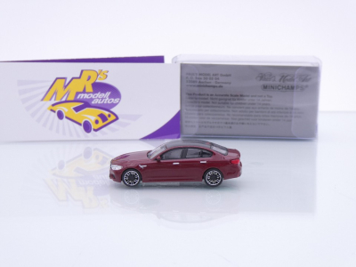 Preview: Minichamps 87028005 # BMW M5 Limousine Baujahr 2018 " dunkelrotmetallic " 1:87