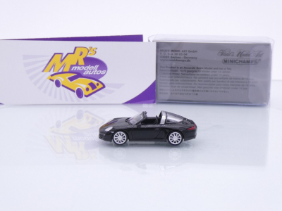 Preview: Minichamps 870068044 # Porsche 911 (991) Targa 4S Baujahr 2014 " schwarz " 1:87