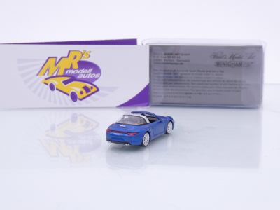 Preview: Minichamps 870068042 # Porsche 911 (991) Targa 4S Baujahr 2014 " dunkelblaumetallic " 1:87