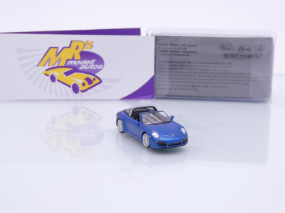 Preview: Minichamps 870068042 # Porsche 911 (991) Targa 4S Baujahr 2014 " dunkelblaumetallic " 1:87