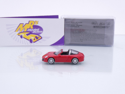 Preview: Minichamps 870068041 # Porsche 911 (991) Targa 4S Baujahr 2014 " Indischrot " 1:87