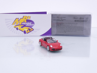 Preview: Minichamps 870068041 # Porsche 911 (991) Targa 4S Baujahr 2014 " Indischrot " 1:87