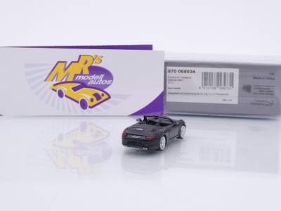 Preview: Minichamps 870068034 # Porsche 911 991 Carrera S Cabrio Baujahr 2013 " dunkelblaumetallic " 1:87
