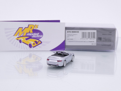 Preview: Minichamps 870068032 # Porsche 911 991 Carrera S Cabrio Baujahr 2013 " silbermetallic " 1:87