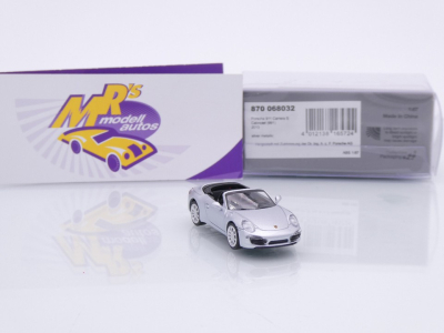 Preview: Minichamps 870068032 # Porsche 911 991 Carrera S Cabrio Baujahr 2013 " silbermetallic " 1:87