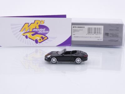 Preview: Minichamps 870068031 # Porsche 911 991 Carrera S Cabrio Baujahr 2013 " schwarz " 1:87
