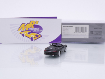 Preview: Minichamps 870068031 # Porsche 911 991 Carrera S Cabrio Baujahr 2013 " schwarz " 1:87