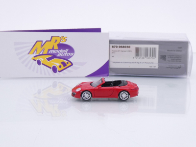 Preview: Minichamps 870068030 # Porsche 911 991 Carrera S Cabriolet Baujahr 2013 " Indischrot " 1:87